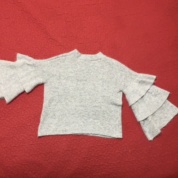 Endless rose ruffle bell sleeved cropped sweater - Picture 4 of 8